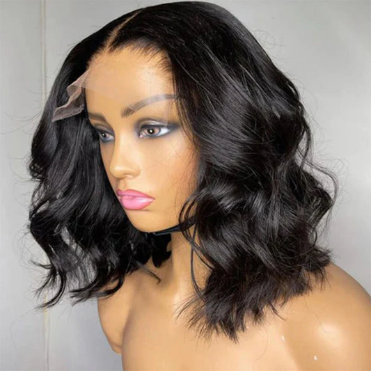 12A Short Loose Body Wave Bob Wig Brazilian Virgin Human Hair Lace Front Wigs 13X4 Transparent Body Wave Frontal Closure Wigs