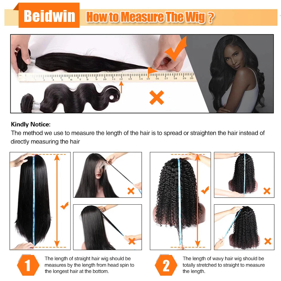 180 Density 13x4 Human Hair Lace Wig 34 Inch Brazilian Straight 4C Kinky Edges Wigs Transparent Lace Front Wigs For Women