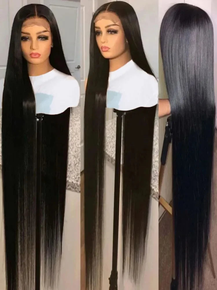 30 32inch Straight Lace Front Human Hair Wig 13x4 13X6 Transparent Lace Frontal Wig Brazilian 5x5 Closure Cheaper Wigs For Women