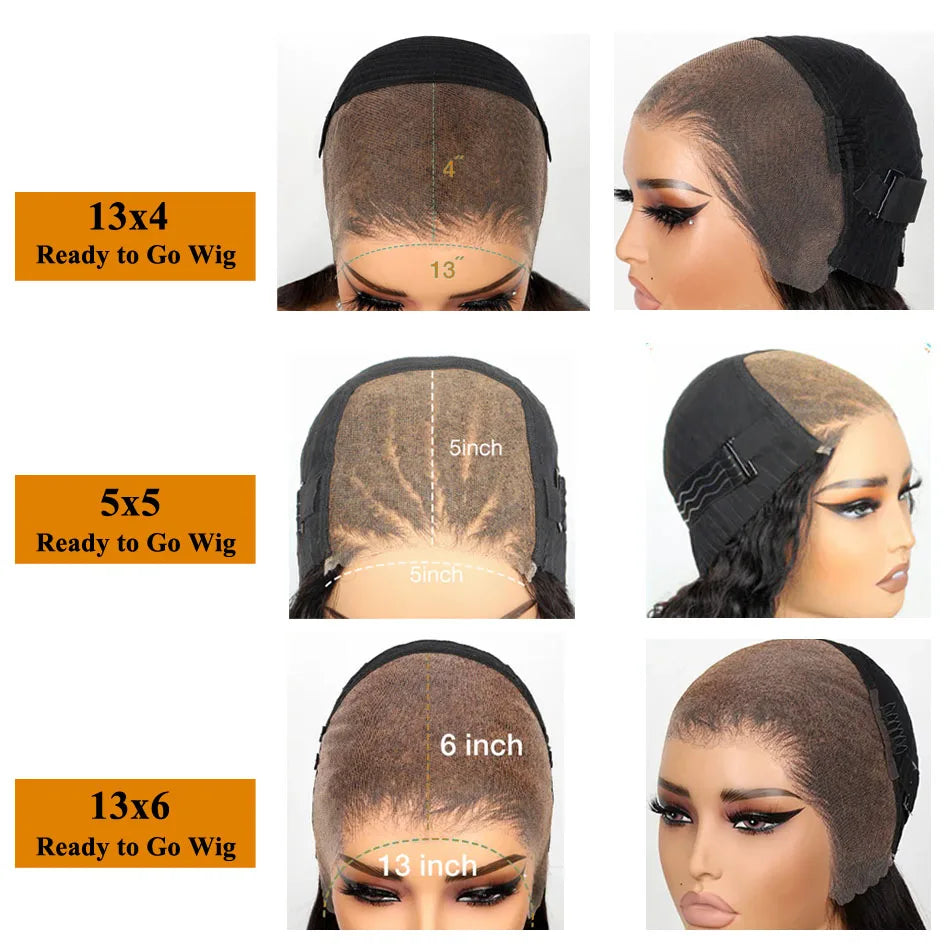 Ossilee Body Wave 13x6 HD Lace Frontal Wigs Pull Go Glueless Wig Human Hair with Drawstring 360 Invisi-Strap HD Full Lace Wig