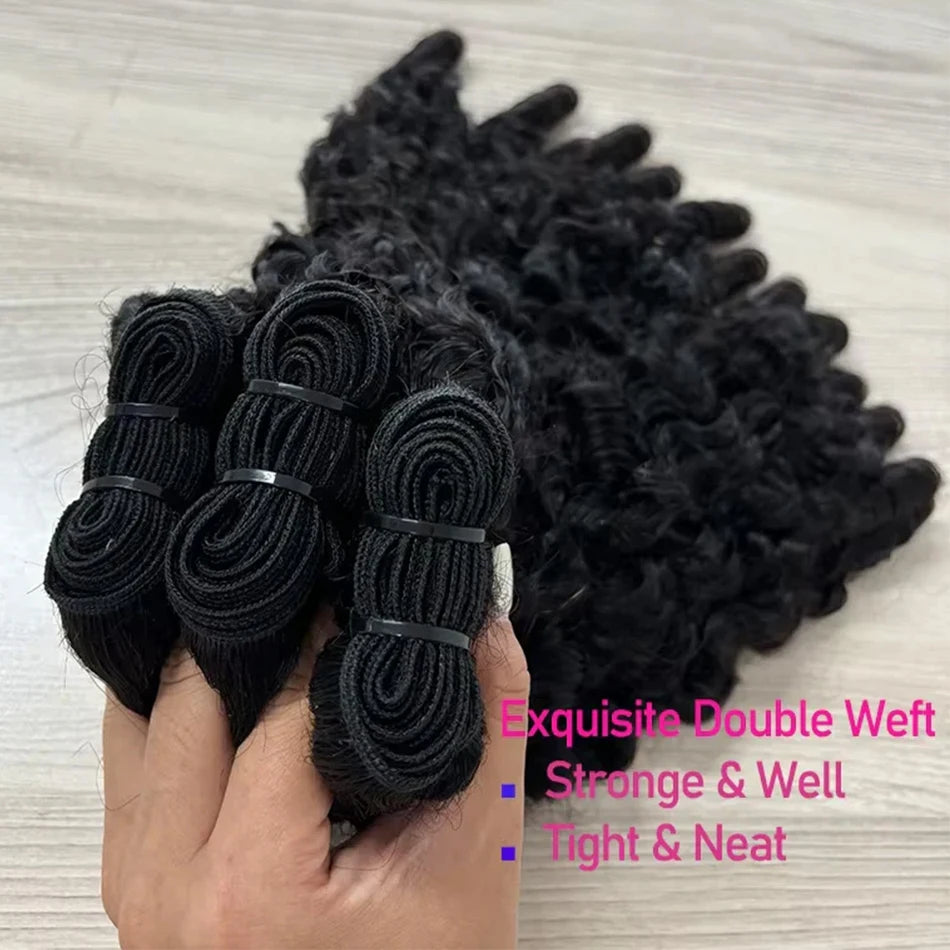 Burmese Curly Bundles Human Hair 100% Unprocessed Virgin Hair Bundles Deals 14A Raw Burmese Curly Human Hair Extensions on Sale