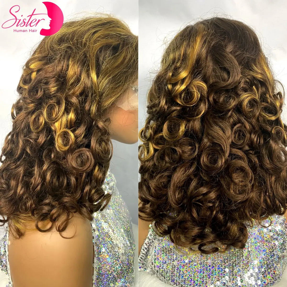 12A Double Drawn 350# Ginger Orange Spring Bouncy Curly Human Hair Wigs 13x4 Lace Frontal Curly Hair Wigs 250% Density for Women