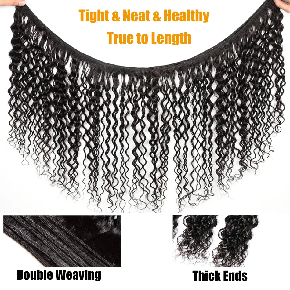 10-30 Inch Water Wave Bundles Human Hair Unprocessed 12A Brazilian Remy 100% Human Hair Extensions 1/3/4pcs Bundles For Women