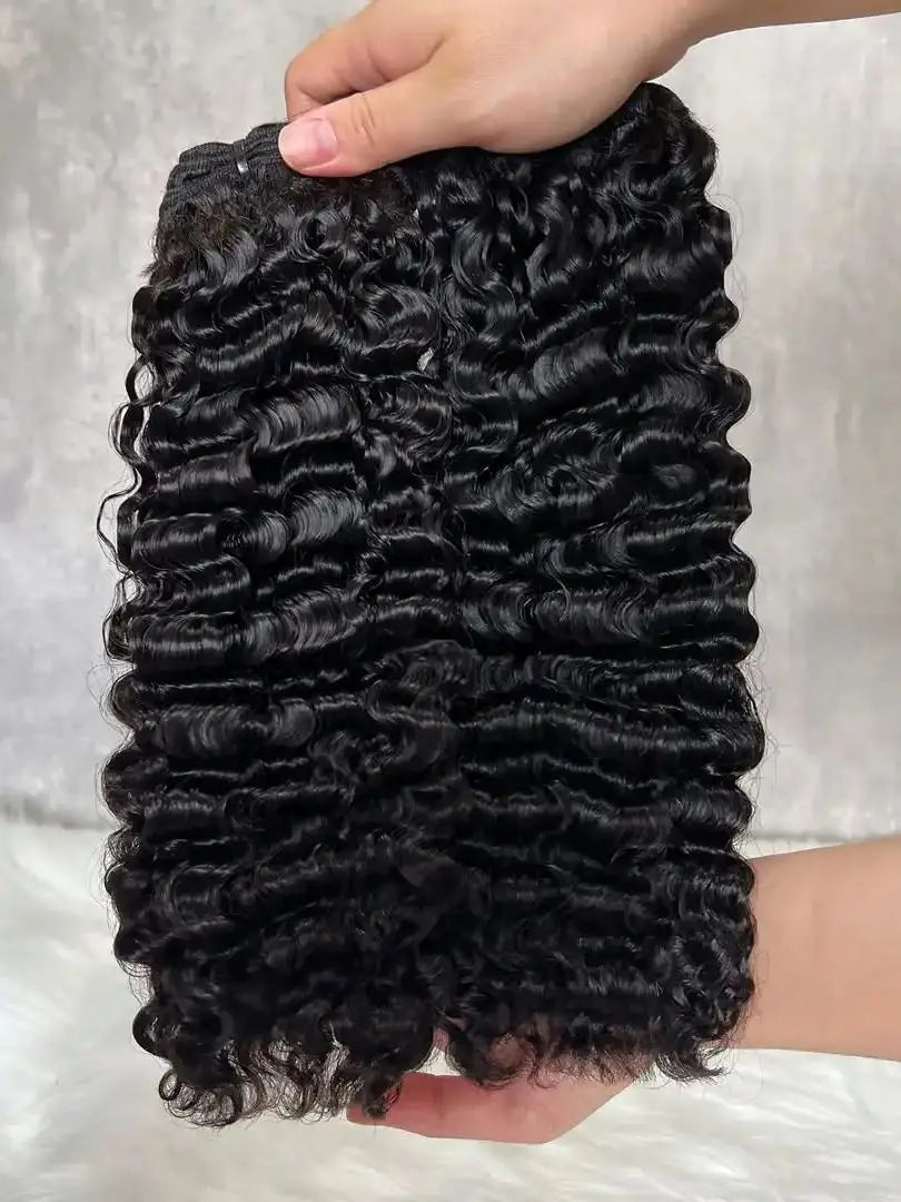 Burmese Curly 13x4 Real HD Lace Frontal With Bundles 4x4 HD Lace Closures Raw Weaves For Women 100% Human Hair Pre Plucked