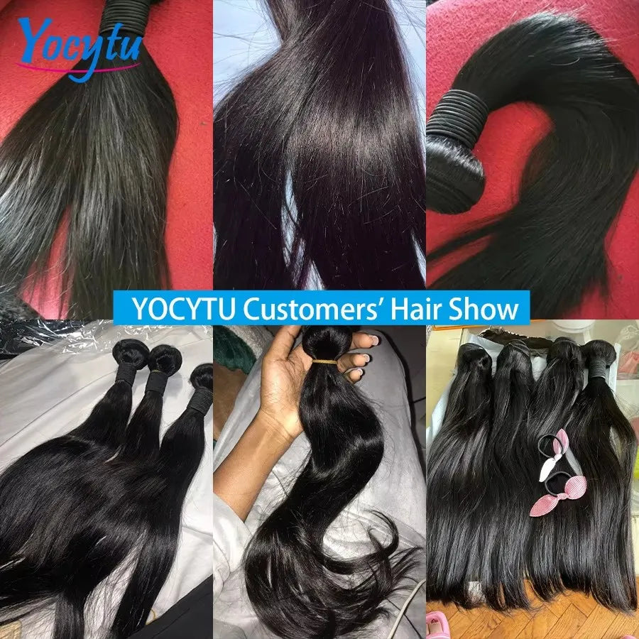 20 20 20 Inch Bundles 100% Human Hair Delivery 3 Days France 12A Straight Human Hair Bundles YOCYTU Raw Hair Bundles For Women