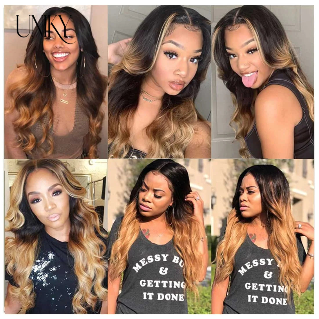 Ombre Lace Front Wig Human Hair Wigs For Women Brazilian Body Wave Lace Front Wig 13X4 Blonde Lace Frontal Wig On Sale Clearance