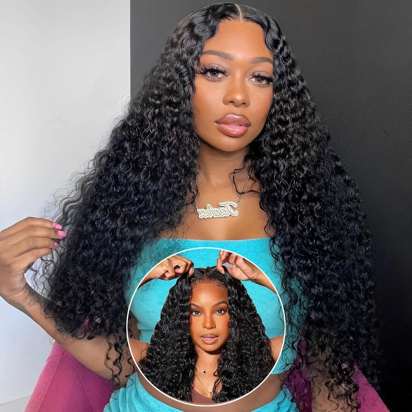 Glueless 5x5 Wig Deep Wave Human Hair Wigs Ready To Wear Pre Cut Lace Wear And Go Glueless Wigs 6x4 Lace Human Hair Wig