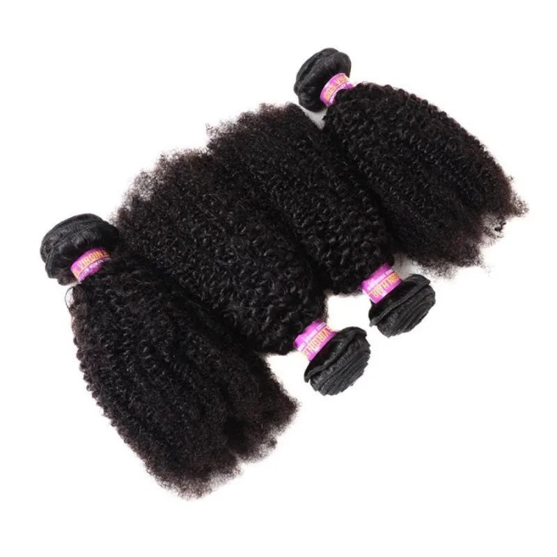 10A Explosion Song African Roll Afro Kinky Curly Real Hair Curtain Bundles One Piece Human Hair 8-22 Inches Natural Color