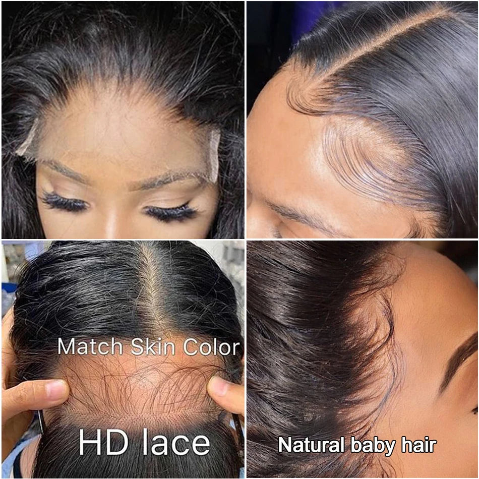 Peruvian Body Wave Bundles With Frontal 4x4 Closure Transparent Natural Virgin Human Hair Extensions Wholesale Bundles Weave