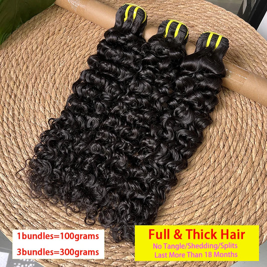 Raw Water Wave Human Hair Bundle Bouncy Vietnamese Unprocessed Virgin Burmese Curly Hair Bundles Sew In Extensions Full Head 13A