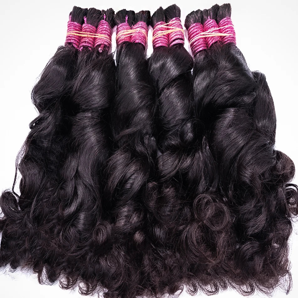 Natural 100% Human Hair Bulk Loose Body Wave Wholesale Unprocessed No Weft Brazilian Hair 26 30 Inch 100g Bundles for Extensions