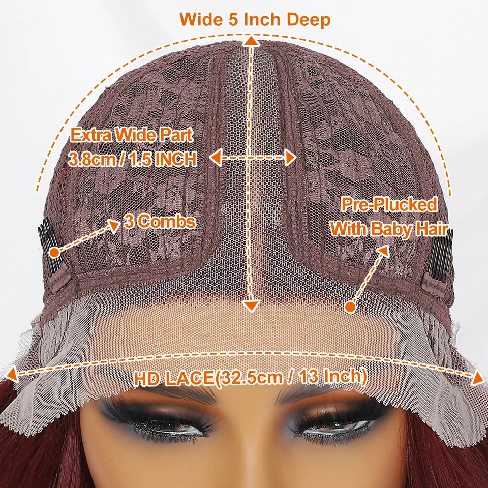 Long Afro Kinky Curly Synthetic Wig 24 Inch Jerry Curl Deep Part Lace Front Wigs For Female Ombre Blue Copper 613 Highlight Wigs