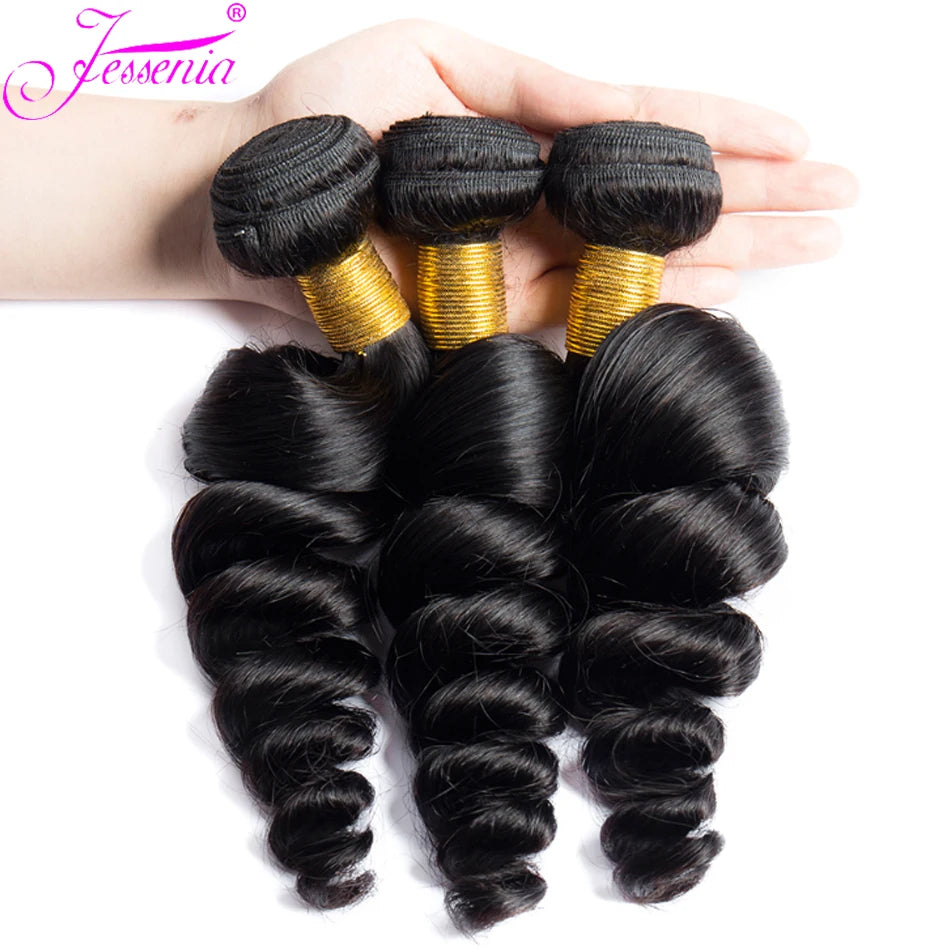 Tissage Loose Wave Bundles Remy Virgin Extension 3Bundles Deal Deep Loose Peruvian Weave Bundles Raw 100% Unprocessed Human Hair