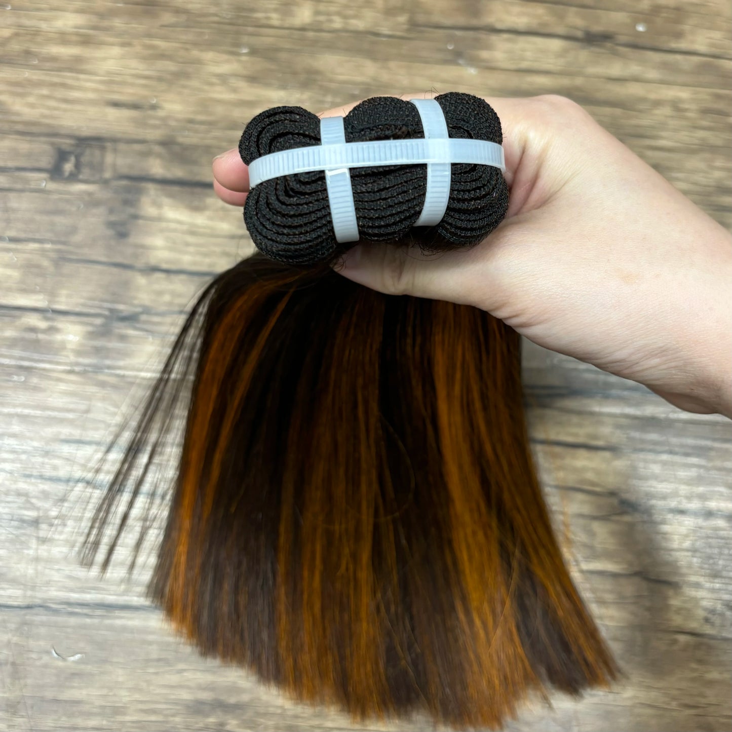 2X6 Lace Frontal Colored Vietnamese Human Hair Bundles and Closure Double Drawn Ombre Color Remy Human Hair Extensions