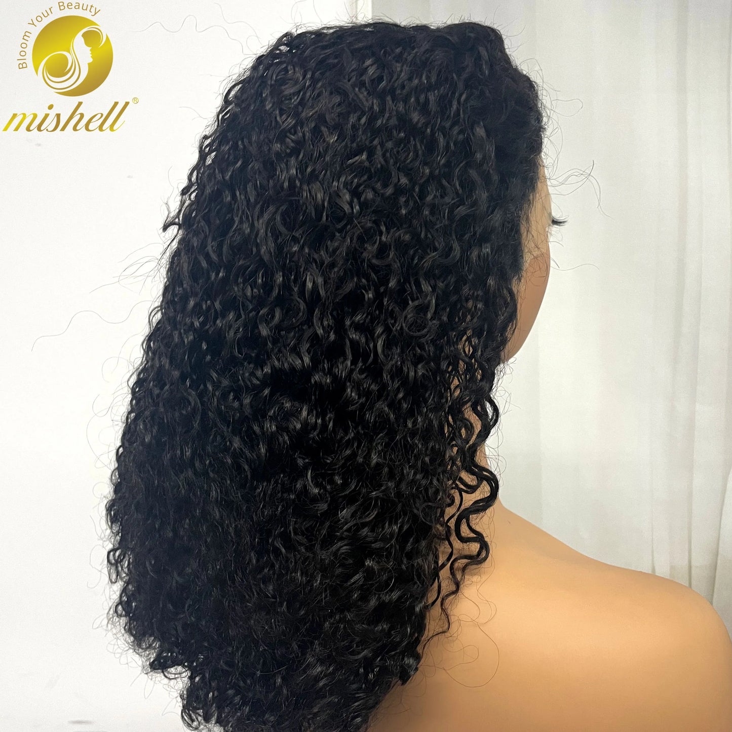 350% Density 13x4 Lace Frontal Pixie Curly Human Hair Wigs 12A Colored Water Wave Raw Burmese Bouncy Curly Hair Wigs for Women