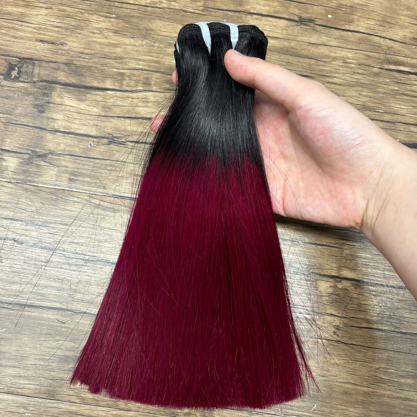 2X6 Lace Frontal Colored Vietnamese Human Hair Bundles and Closure Double Drawn Ombre Color Remy Human Hair Extensions