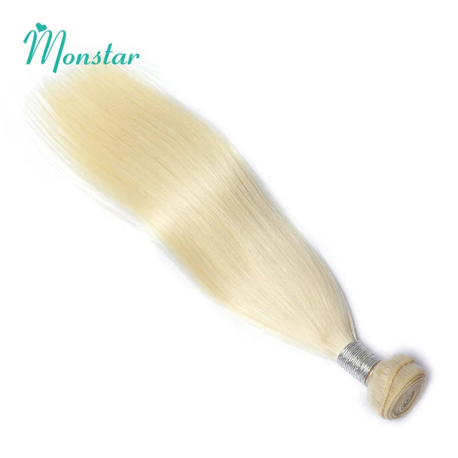 613 Blonde Colored 30 Inch Straight Human Hair Bundles Brazilian Hair Weave Bundles 100% Human Hair Bundles Remy Hair Extensions