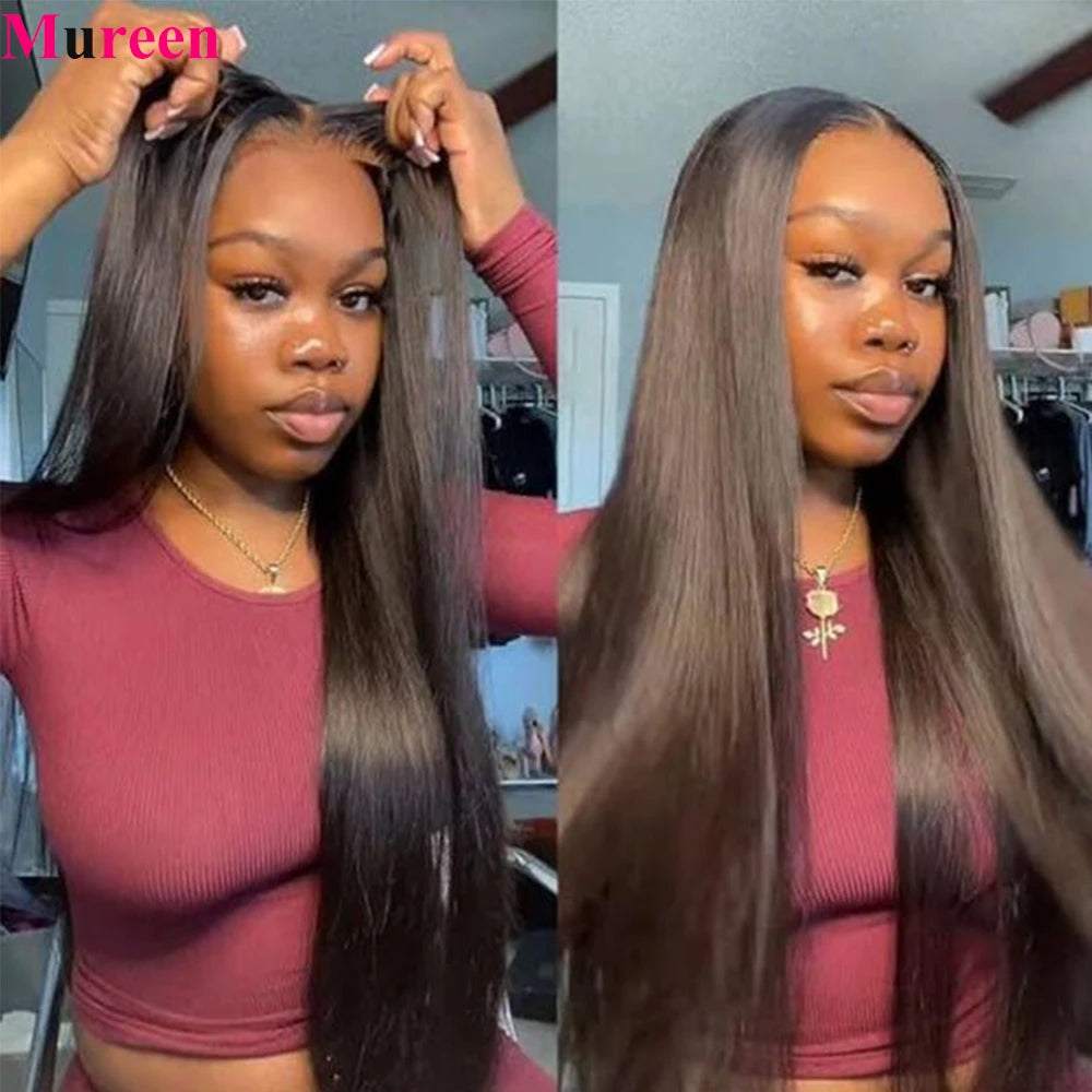 250% Density Wear and Go Glueless Wigs Human Hair Pre Plucked Straight Lace Front Wigs for Women 4x4 Pre Cut Lace Closure Wig
