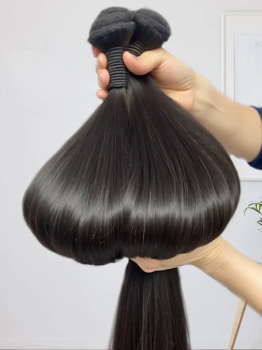 28 30 36 40 Inch Bone Straight 100% Real Human Hair Straight Human Hair Bundles Raw Hair Bundles Brazilian Hair Weave Extensions