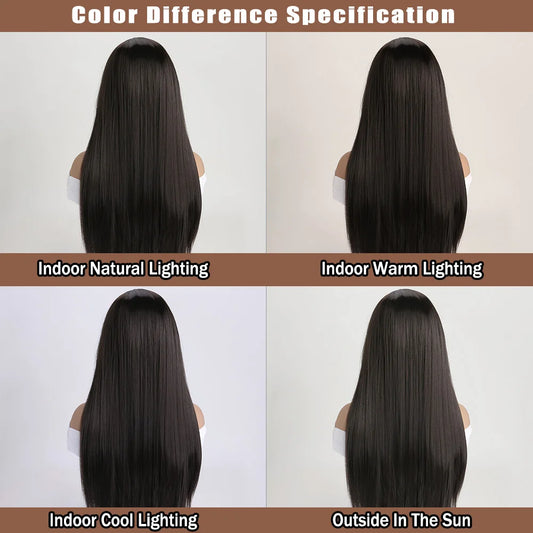 26Inch Colour Wig Long Straight Synthetic Wig for Women Fashion Wig for for Daily Halloween   Costume Party Cosplay ﻿