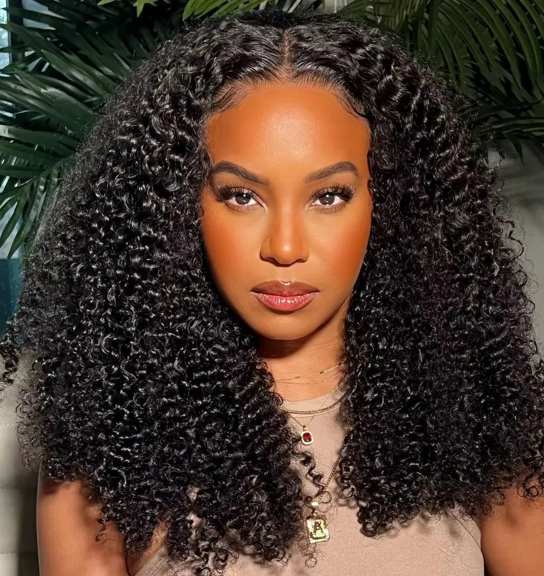 10A Glueless Wigs Human Hair Wigs Ready To Wear Bleached Knots 5x5 Pre Cut HD Transparent Glueless Lace Wigs Kinky Curly Wig100%