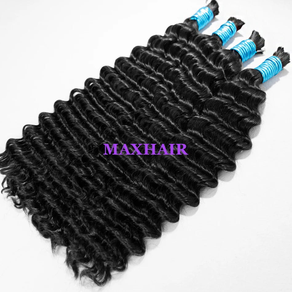 100% Virgin Human Hair Bulk Extension Loose Body Wave Bulk Weaving For Braiding Unprocessed No Weft Straight Deep Wave Hair Bulk