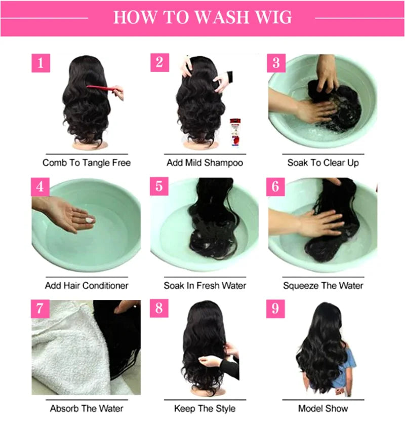 Right partial body wave wig Human wig eal hair Brown pick-dyed suitable for black women Easy to wear Glue-free transparent wig S