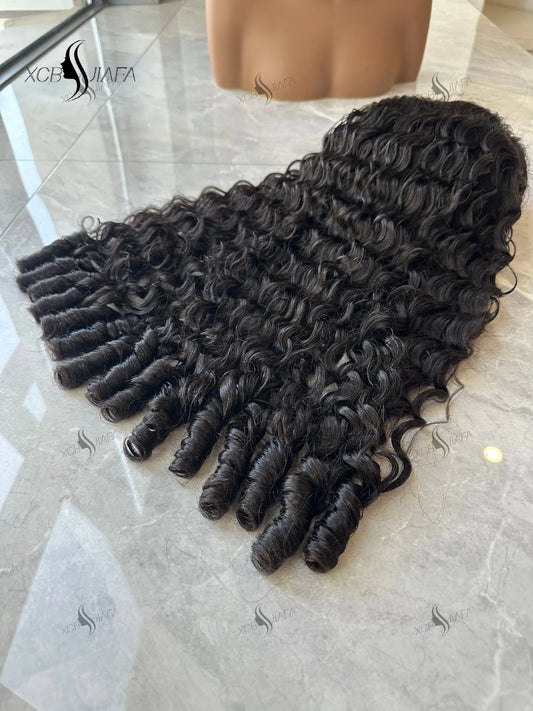 Burmese Curly Human Hair Wigs 12A Vietnamese Hair 13X6 Hd Transparent Lace Front Wig Vietnamese Raw Human Hair 200% Density