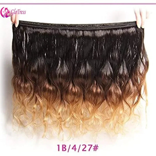 T1B/4/27 Color Ombre Body Wave Human Hair Bundles 10-26 Inch Weave 1/3 Bundles Brazilian Virgin Hair Extensions 100g/Bundles