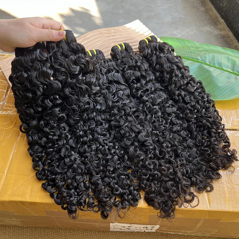 14A Grade Burmese Curly Raw virgin Hair Bundles Thick Unprocessed 100% Human Hair Extensions Bouncy Curly Hair Bundles Full Head