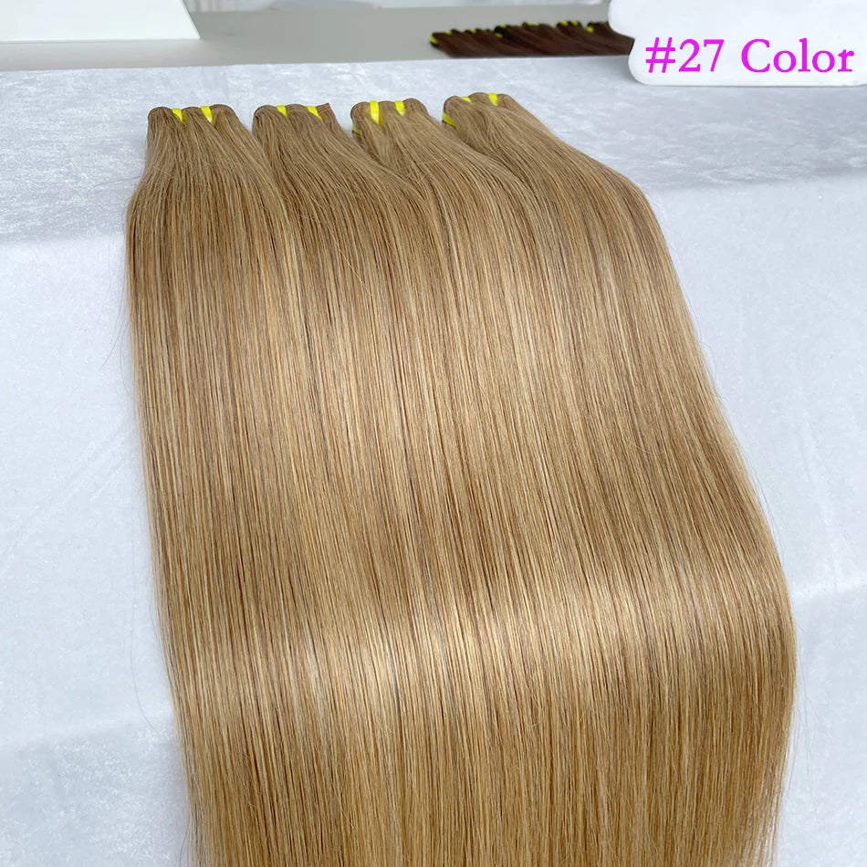 #27 #30 Colored Honey Blonde Straight Human Hair Bundles 16-30 Inch 100% Unprocessed Raw Human Hair Extensions Weave For Women