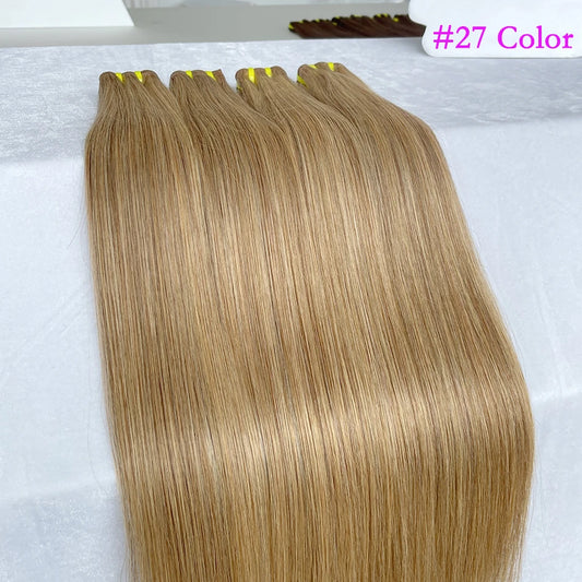 #27 #30 Colored Honey Blonde Straight Human Hair Bundles 16-30 Inch 100% Unprocessed Raw Human Hair Extensions Weave For Women
