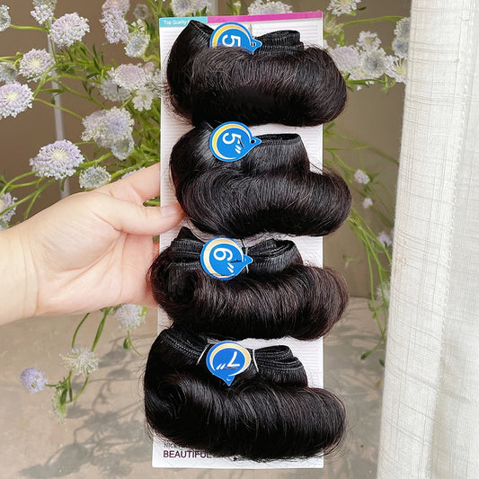 4Pcs/Lot Loose Wave Hair Extensions 100% Human Hair Bundles 1B 27 30 99J Burgundy Colored Indian Human Hair Weave Bundles