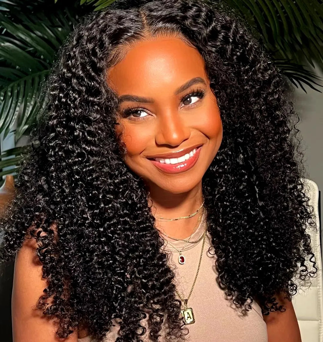 10A Glueless Wigs Human Hair Wigs Ready To Wear Bleached Knots 5x5 Pre Cut HD Transparent Glueless Lace Wigs Kinky Curly Wig100%