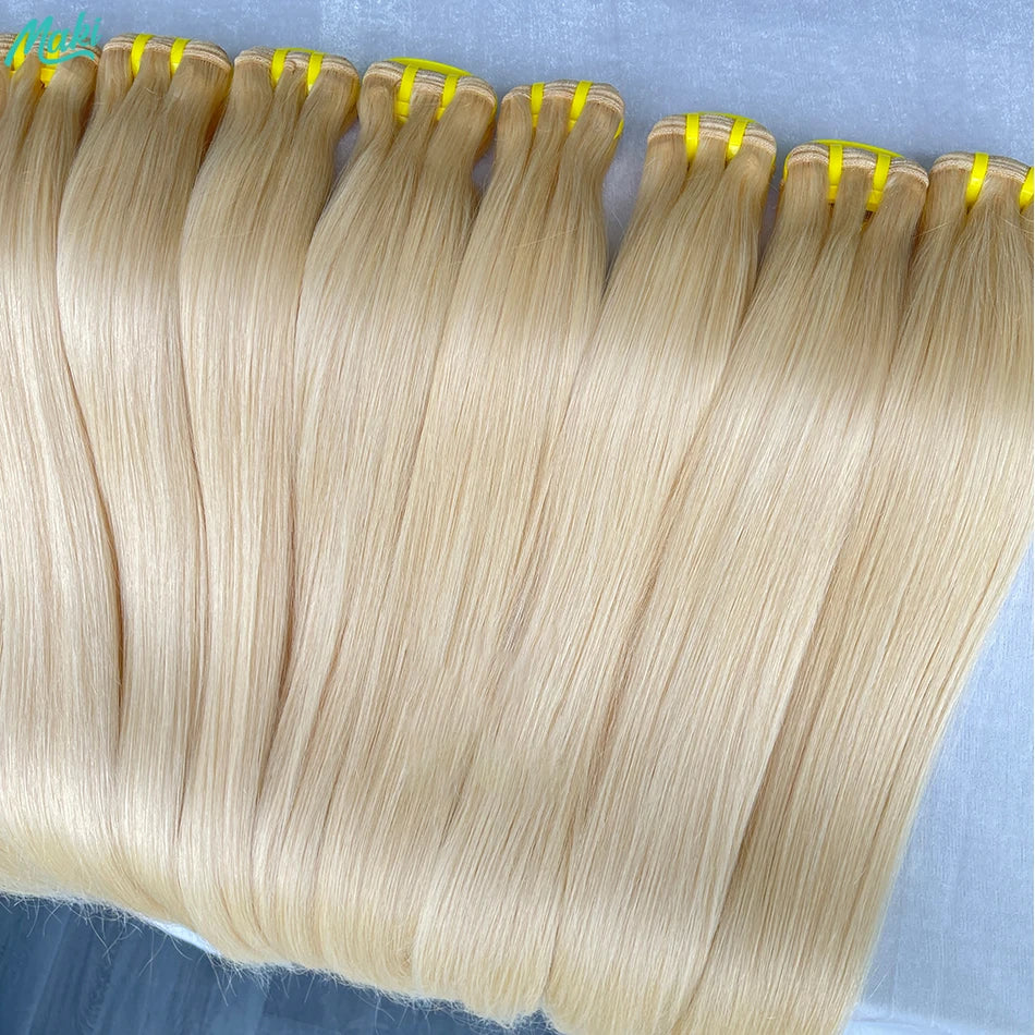 #613 Blonde Colored Straight Human Hair Bundles 1/2/3/4 Pcs 10-30 Inch 100% Raw Virgin Human Hair Weave Extensions For Women