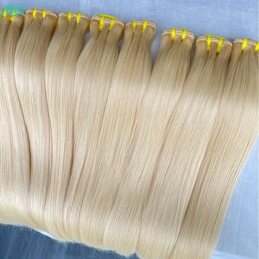 #613 Blonde Colored Straight Human Hair Bundles 1/2/3/4 Pcs 10-30 Inch 100% Raw Virgin Human Hair Weave Extensions For Women
