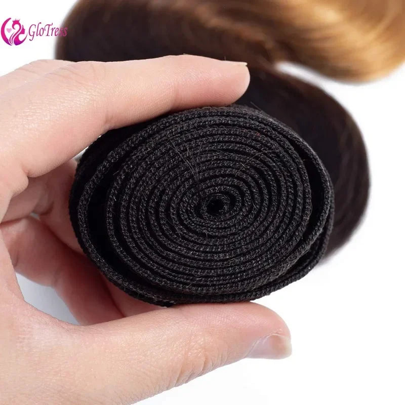 T1B/4/27 Color Ombre Body Wave Human Hair Bundles 10-26 Inch Weave 1/3 Bundles Brazilian Virgin Hair Extensions 100g/Bundles