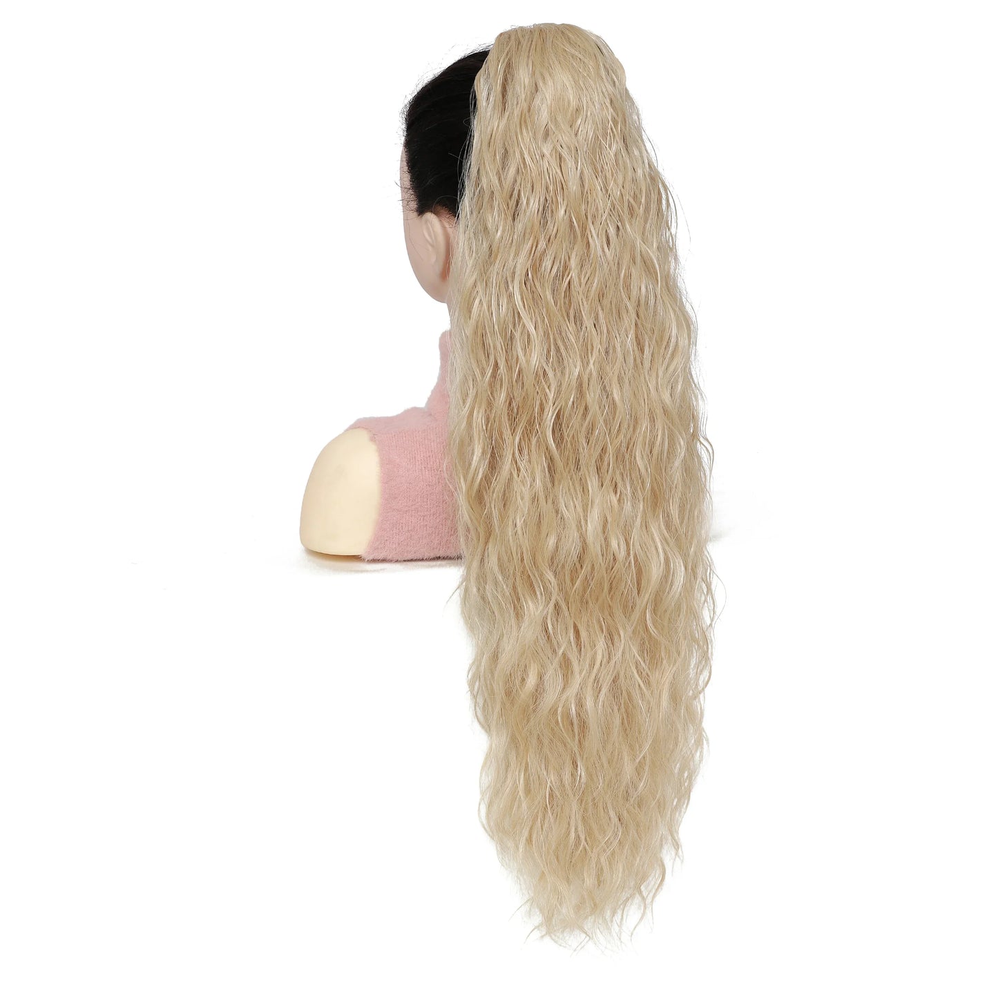 28 Inch Long Ponytail Extension Curly Wavy Claw Clip on Fake Pony Tail Hair Piece Natural Fluffy Synthetic Horse Tail for Women