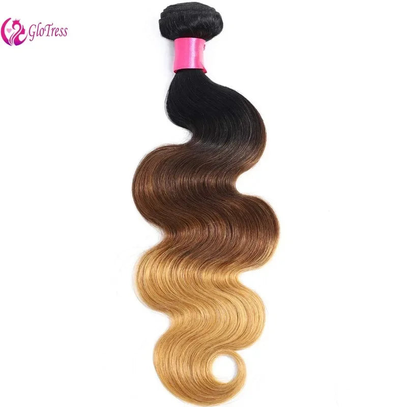 T1B/4/27 Color Ombre Body Wave Human Hair Bundles 10-26 Inch Weave 1/3 Bundles Brazilian Virgin Hair Extensions 100g/Bundles