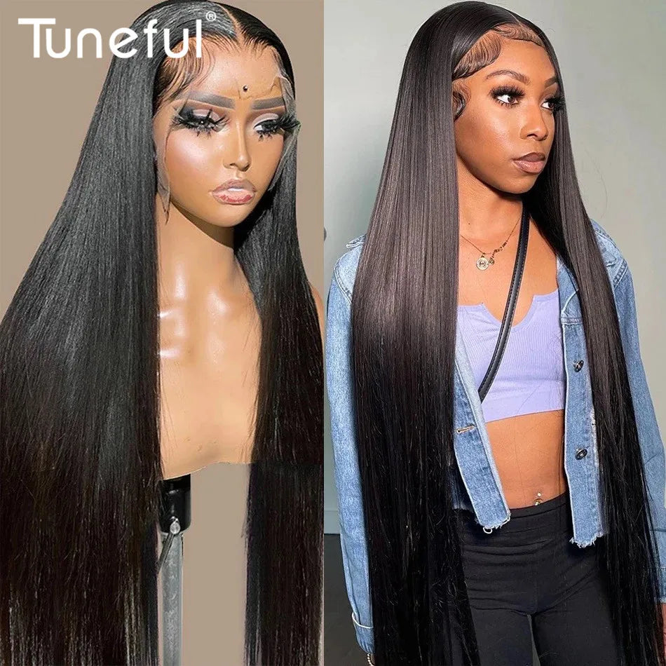 13x4 13x6 HD Lace Front Human Hair Wigs Tuneful Pre Plucked For Women Burmese Silky Bone Straight Remy Human Hair Frontal Wigs