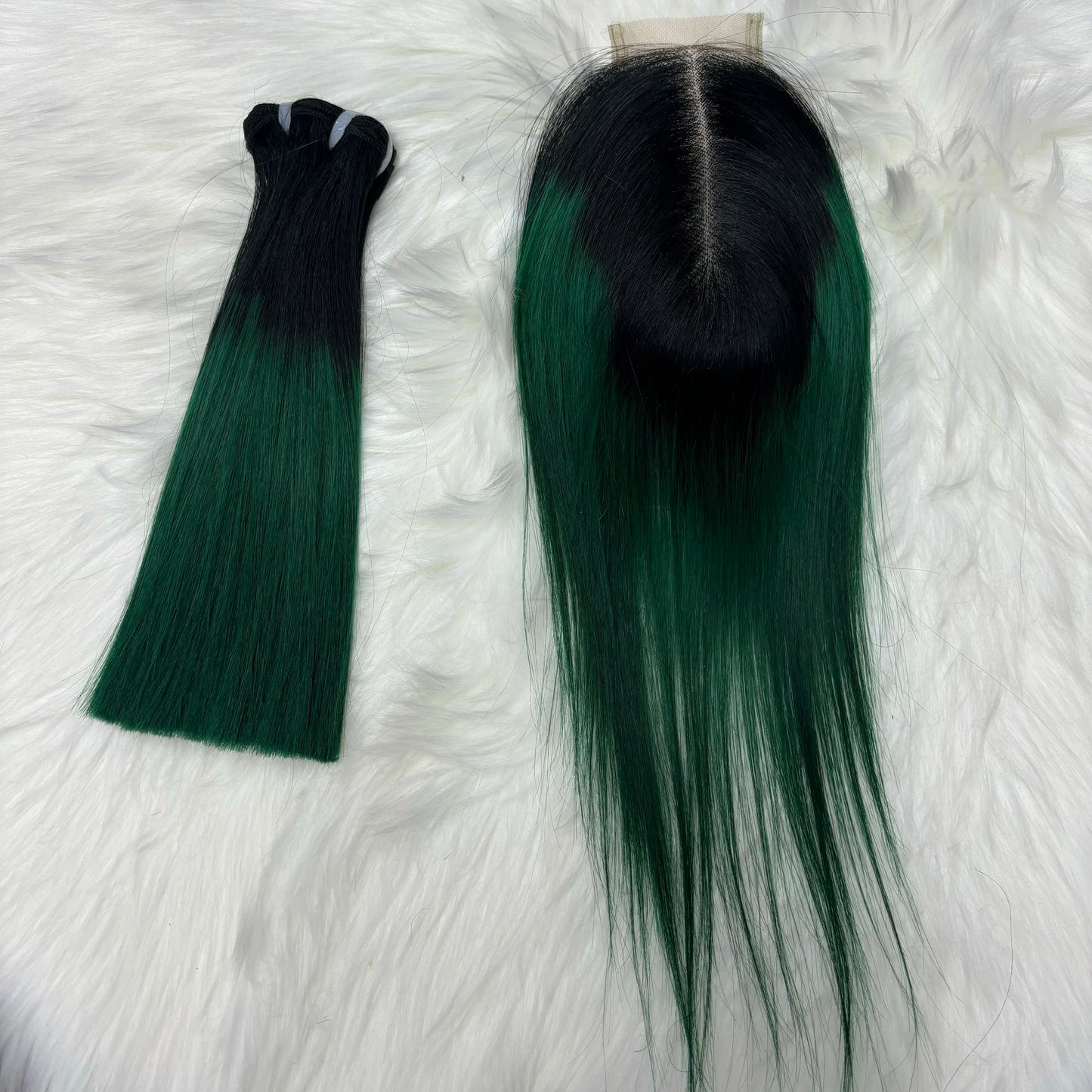 2X6 Lace Frontal Colored Vietnamese Human Hair Bundles and Closure Double Drawn Ombre Color Remy Human Hair Extensions