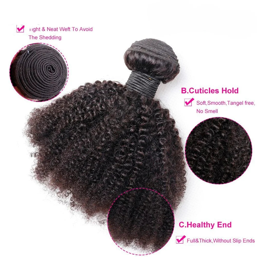 Bouncy Curly Human Hair Bundles With Closure 4x4 Closure Mongolian Afro Kinky Curly Human Hair Extensions With Closure Wholesale
