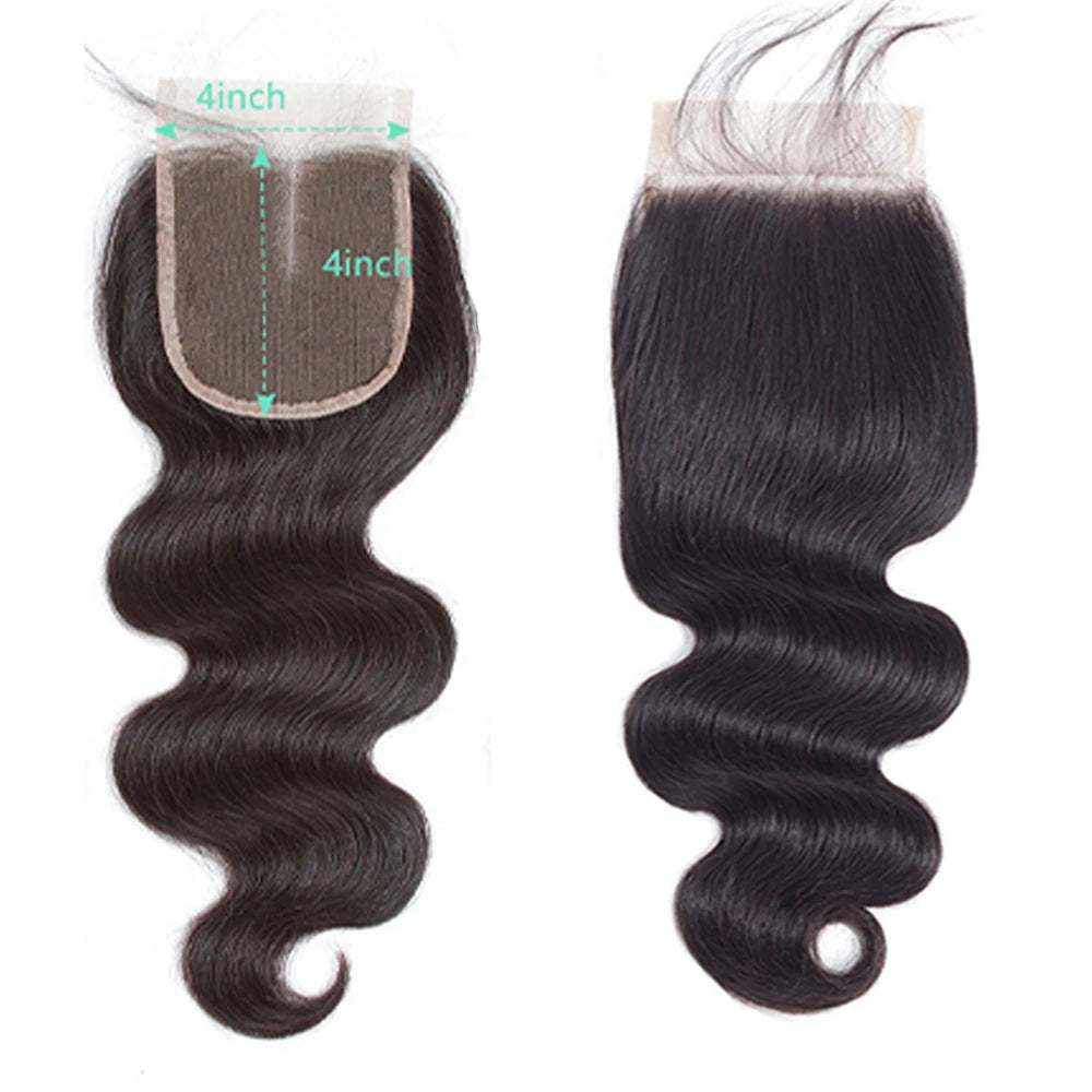 24 Inch Body Wave Closure 4x4 5x5 Transparent Lace Closure Human Hair PrePlucked Baby Hair 2x6 HD Lace Closure 3-5 Days Delivery