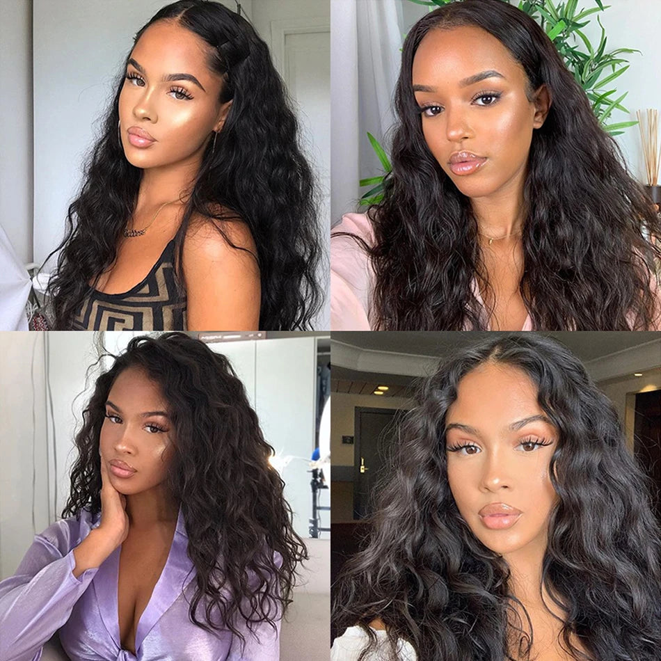 Peruvian Natural Wave Hair Weave Bundles 8-30Inch Virgin Tissage Human Hair Extensions 3Bundles Deal Unprocessed Wet and Wavy