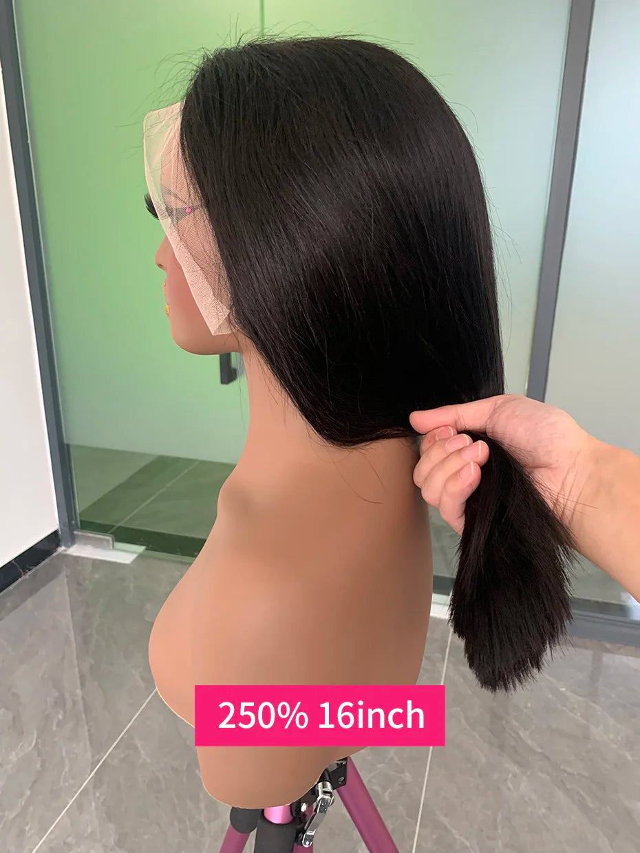 250% 10A Raw Vietnamese Transparent Lace Frontal Wig Human Hair 13x4 13x6 Bob Preplucked Bleached Knots Human Hair Wig for Women