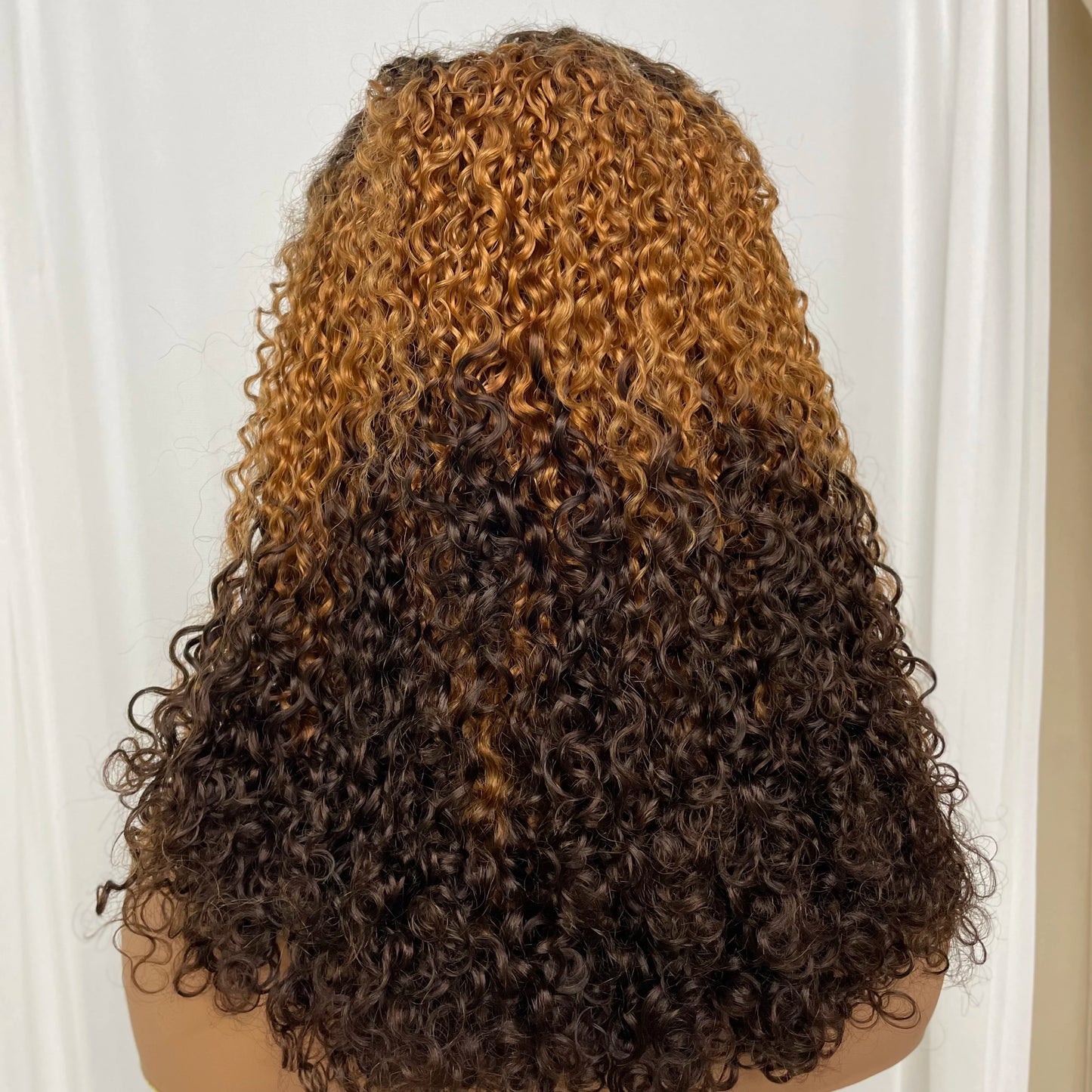 350% Density 13x4 Lace Frontal Pixie Curly Human Hair Wigs 12A Colored Water Wave Raw Burmese Bouncy Curly Hair Wigs for Women