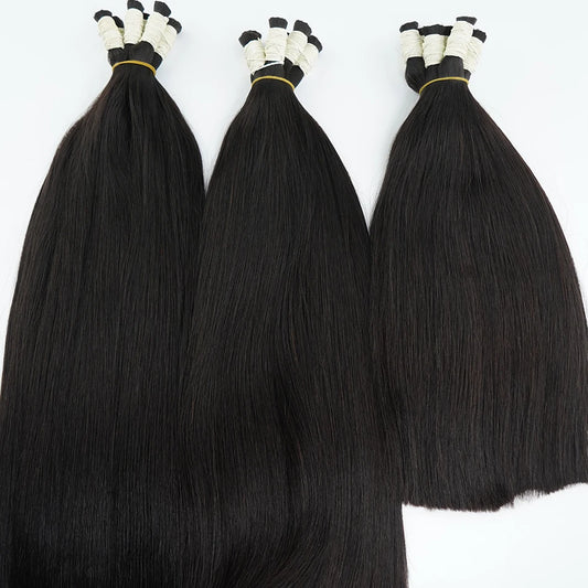 14A Grade 100% Real Natural Hair Extension Straight Human Hair Bundles No Weft Natural Black Bulks Blonde Brazilian Hair