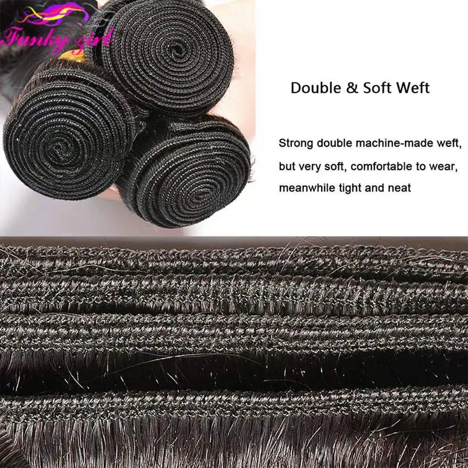 Human Hair Bundles Ombre Colored Bundles 10A Grade Bone Straight 100% Brazilian Human Hair 1/3/4 Pcs 32inches Hair Extensions