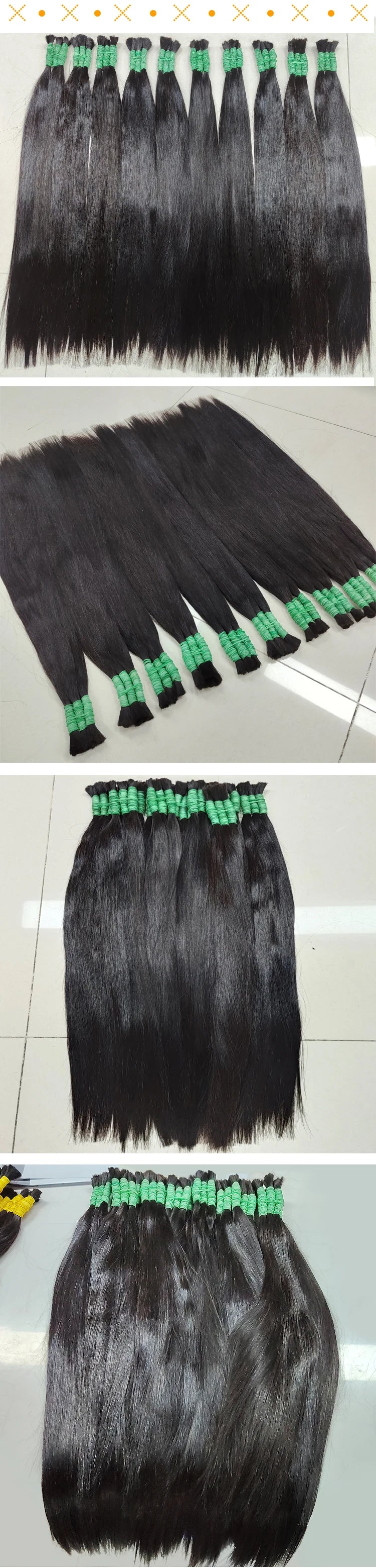 Wholesale Human Hair For Braiding Straight Indian Hair Vendor Virgin Bundles No weft Natural Hair Bulk 100% Human Hair Extension