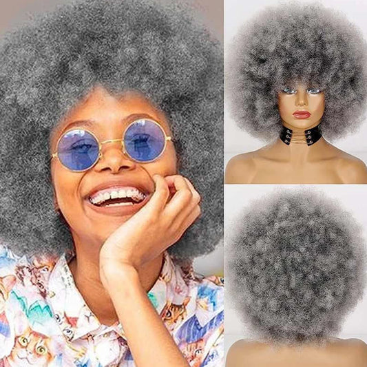 Sleek Brazilian Grey Color Remy Hair Afro kinky Bulk Remy Bulk Hair No Attachment Human Hair For Braiding Dreadlock Hair